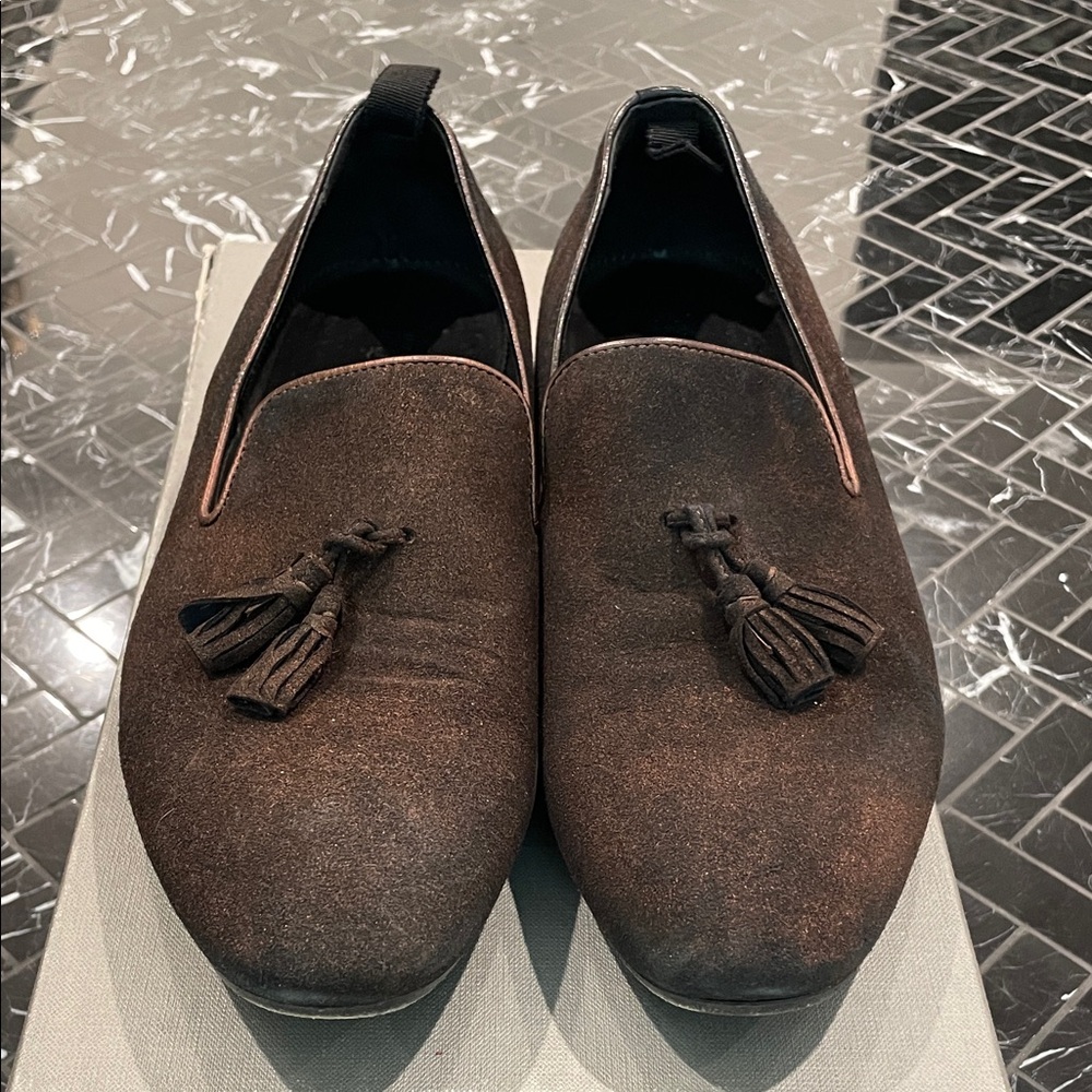 Alexander McQueen Dark Brown Tassel Loafers